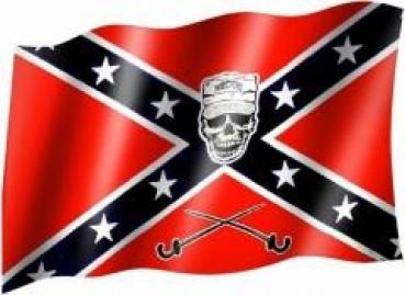 Fahne: Südstaaten Totenkopf